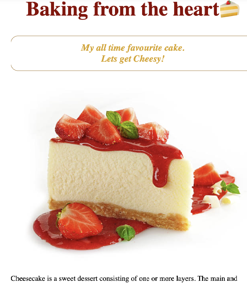 cheesecake project preview